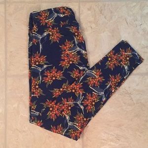 LuLaRoe Rare Hummingbird Leggings, TC, never worn